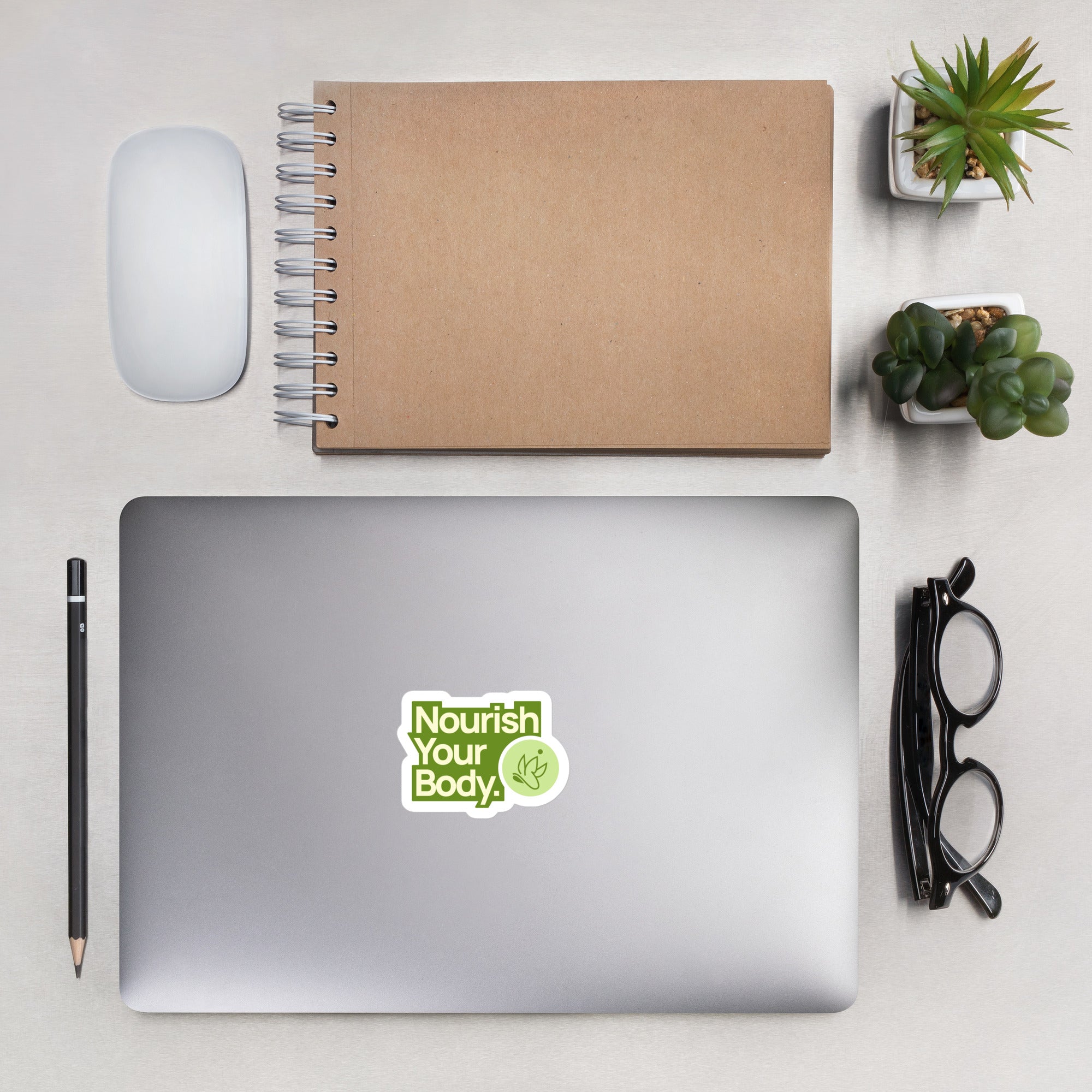 'Nourish your body' Laptop motivational sticker